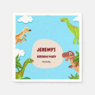Dino-Geburtstagspartynapkins – Kinder Serviette