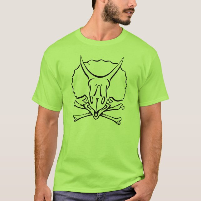 Dino-gekreuzte Knochen T-Shirt (Vorderseite)