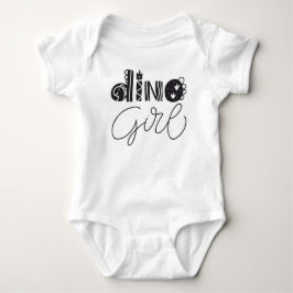 Dino Girl Baby Bodysuit - Cute Dinosaur Graphic  Strampler