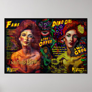 Dino Girl Fans Poster