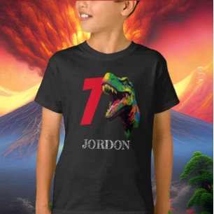 Dino Happy 7. Geburtstag T-Shirt