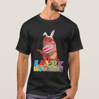 Dino Happy Eastrawr T Rex Ostereier Korb Bunny T-Shirt