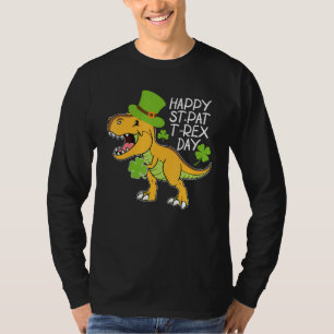 Dino Happy St Pat Trex Day Lucky Dinosaur St Patri T-Shirt