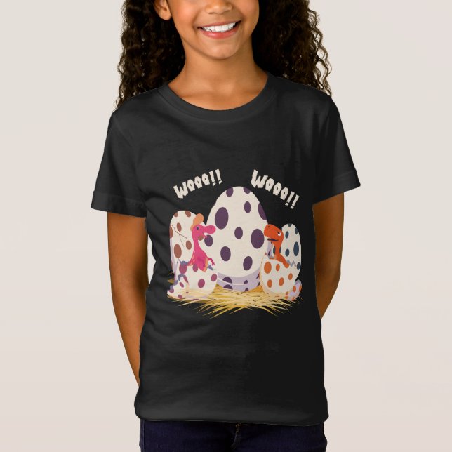 ‚Dino Hatchlings‘ — Niedliche Dinosaurier-Kinder" T-Shirt (Vorderseite)