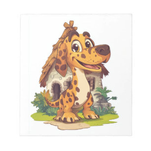 Dino Hund � Prähistorischer lustiger Welpe Notizblock
