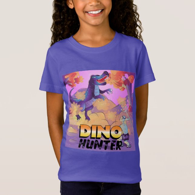 Dino Hunter Illustration T - Shirt (Vorderseite)