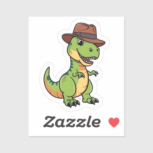 Dino in der verschleierten Aufkleber (Blatt)