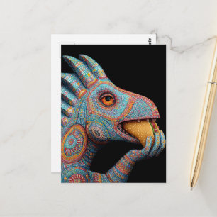 Dino isst Taco Postkarte