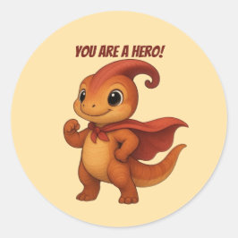 Dino Kammli Superhero „You are a Hero“ Runder Aufkleber