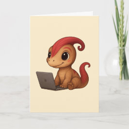 Dino Karte – Dino Kammli am Laptop