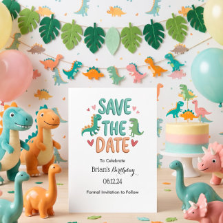 Dino Kindergeburtstag Einladung zur Vorabankündigu