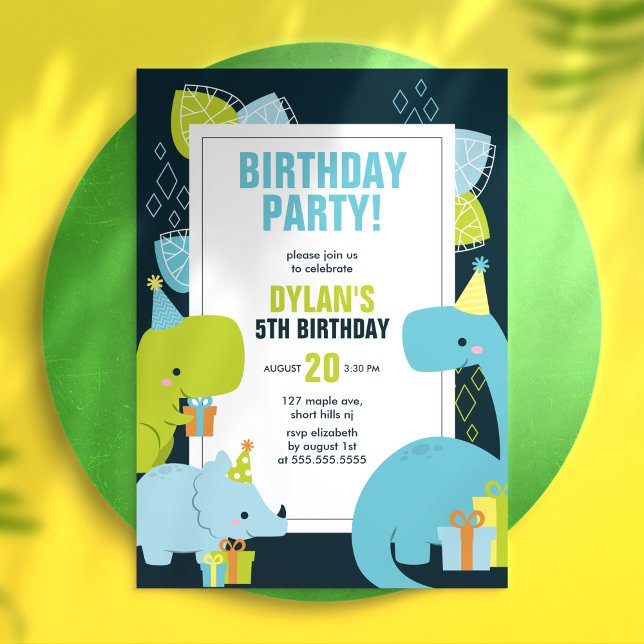 Dino Kindergeburtstag Party Einladung (Von Creator hochgeladen)