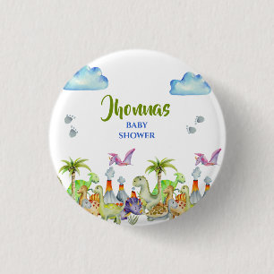 Dino kleines Brüllen Baby Shower Button