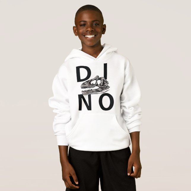 DINO - Komfort für weiße Kinder - Hoodie (Vorne ganz)
