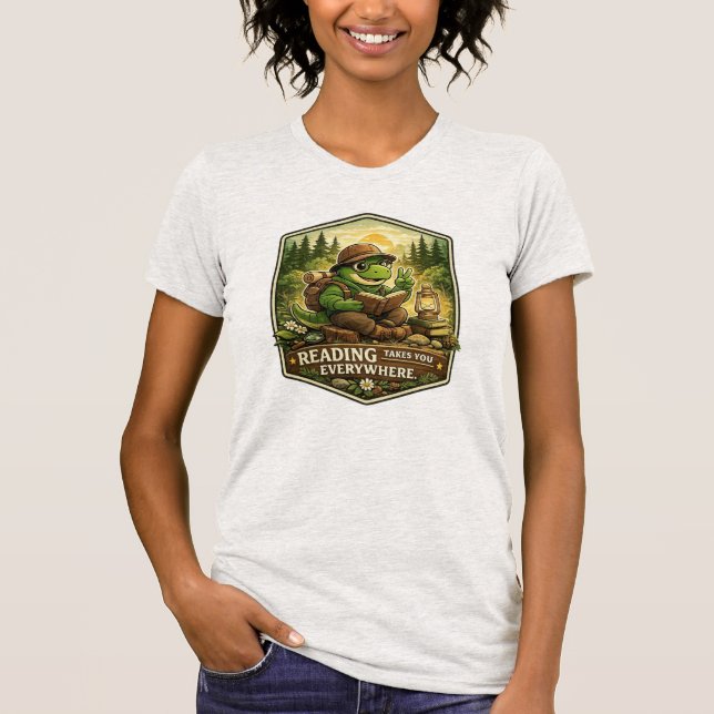 Dino Lesen T-Shirt (Vorderseite)