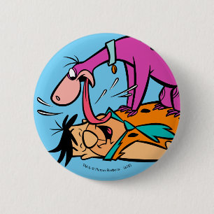 Dino Licking Fred Flintstone Button