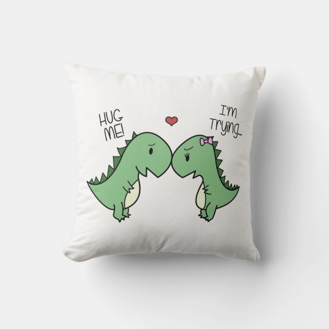 Dino-Liebe-Kissen! Kissen (Vorderseite)