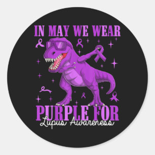 Dino Lupus Bewusstseinsshirt Im Mai Tragen Sie Lil Runder Aufkleber