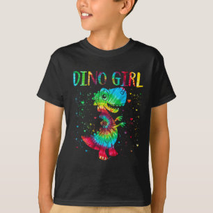 Dino-Mädchen Dinosaurier Liebhaber Tie Dye Süße T- T-Shirt