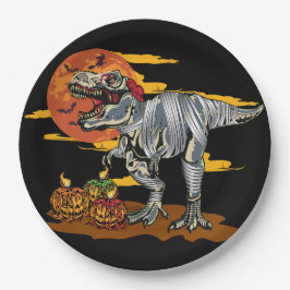 Dino-Mash: Spooky Pumpkinosaurier Pappteller