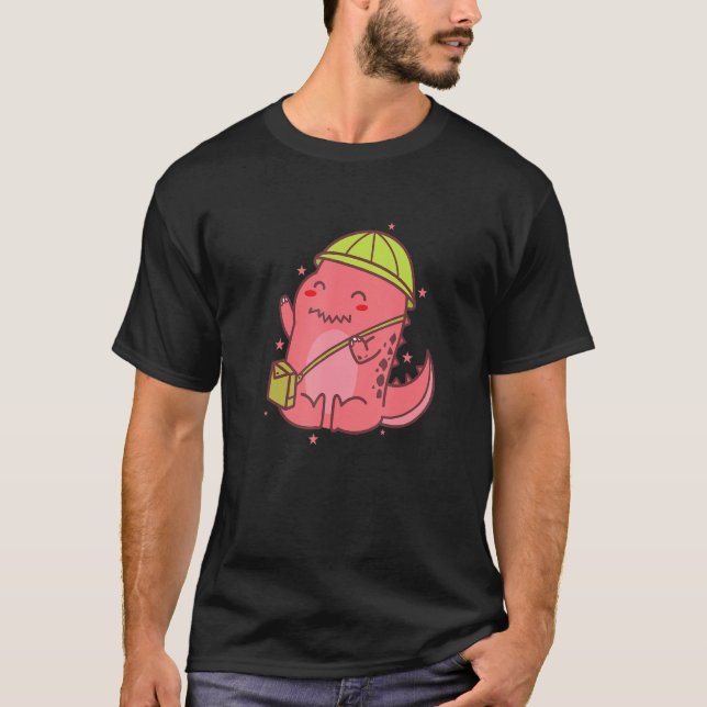 Dino mit Handbag Dinosaurierzeit T-Shirt (Vorderseite)