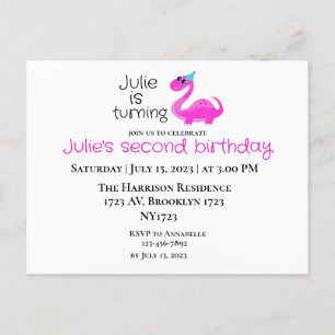 Dino-mite auf Geburtstagseinladung Postkarte