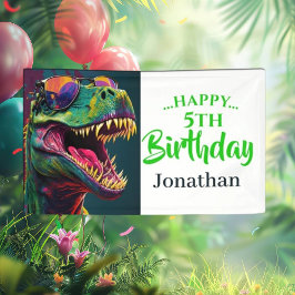 Dino-Mite Birthday Celebration Banner