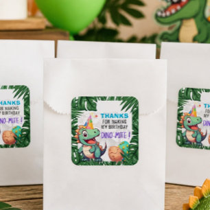 Dino-mite Birthday Danke Stickers