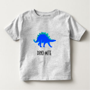 DINO-MITE!  Blauer Dinosaurier (Stegosaurus), Kleinkind T-shirt