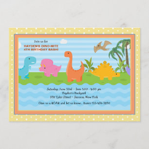 Dino-Mite Buddies Dinosaurier Einladung