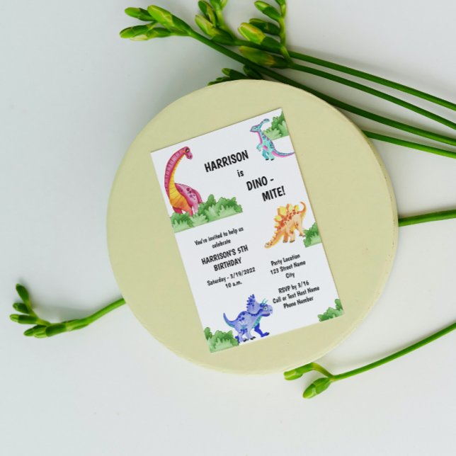 Dino-mite Dinosaurier Einladung zum Geburtstag (Von Creator hochgeladen)