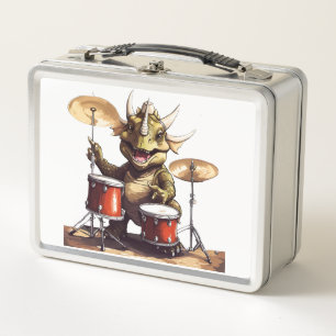 Dino-mite Drummer Metal Lunchbox