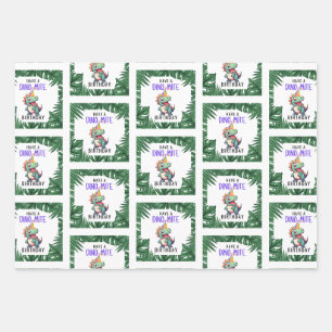 Dino-mite Feuilles d'enveloppement d'anniversaire