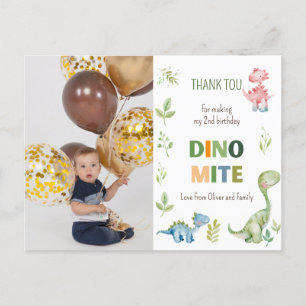 Dino-mite Geburtstagsfoto  Postkarte