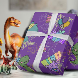 Dino-Mite Kids Geburtstagsparty Dinosaurier Geschenkpapier