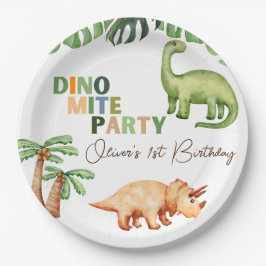 Dino-mite Party 1. Geburtstag Pappteller