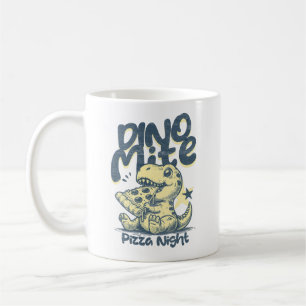 Dino Mite Pizza Nacht Süße Kunst Kaffeetasse