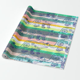 Dino Mood, Dinosaur Art Gift Wrap Geschenkpapier