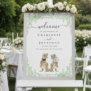 Dino-Motiv-Hochzeitsempfang Poster