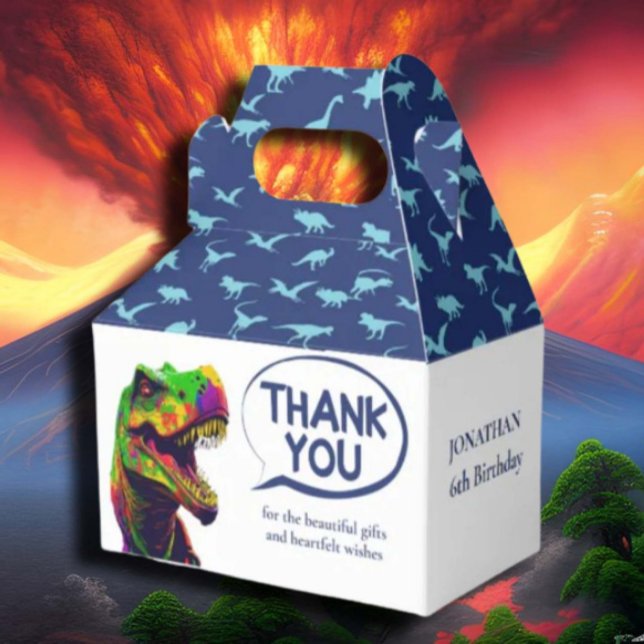 Dino navy blue Favor Box Geschenkschachtel (Some of the popular dinosaur gifts available on Zazzle, 	jurassic world t rex)