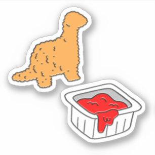 Dino nugget aufkleber