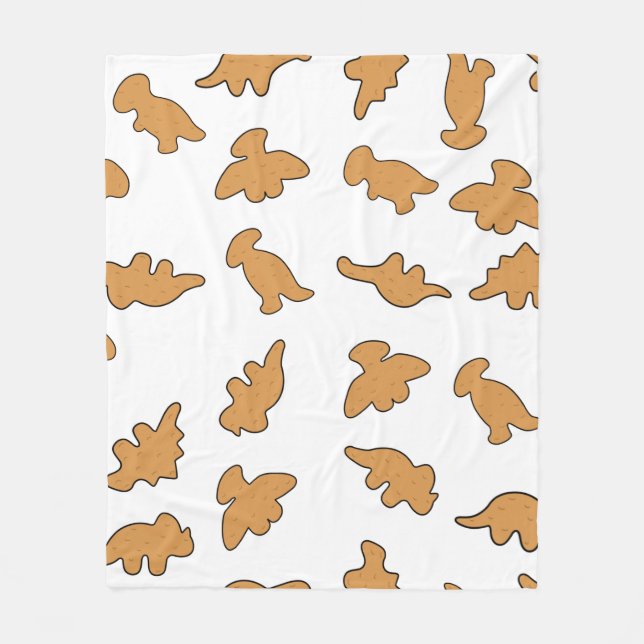 Dino Nuggets Pattern Fleecedecke (Vorderseite)