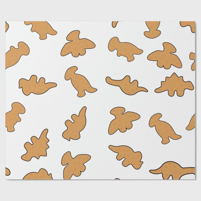 Dino Nuggets Pattern Geschenkpapier (Flach)