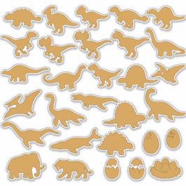 Dino-Nuggets-Sucht-Set mit 30 Stück Aufkleber