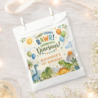 Dino-Party-Geschenktüten Stomp Chomp Rawr Geschenktütchen