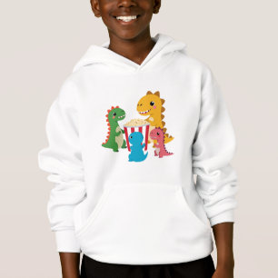 Dino-Popcorn-Party-Kapuzenpullover für Kinder Hoodie