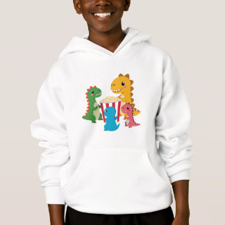 Dino-Popcorn-Party-Kapuzenpullover für Kinder Hoodie