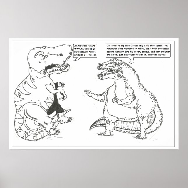 Dino Poster #2: Grippeschuss (Vorne)
