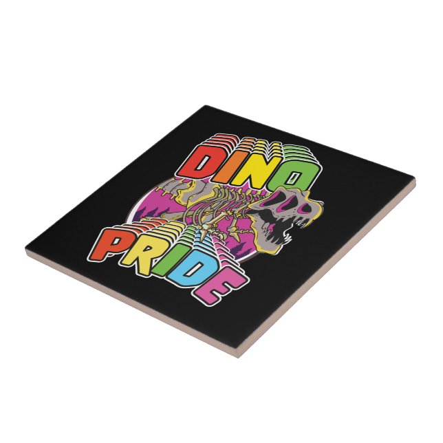 Dino-Pride-Logo Fliese (Seite)