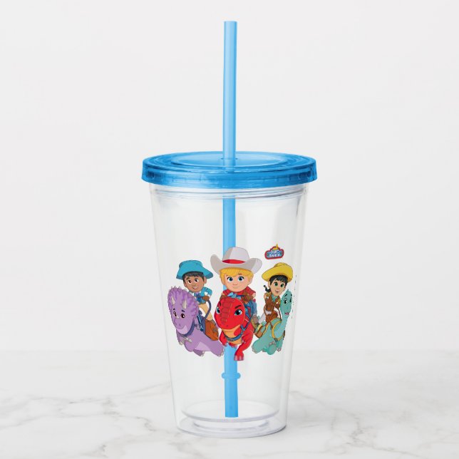 Dino Ranch Friends Design Acryltrinkbecher (Vorderseite)